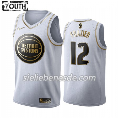 Kinder NBA Detroit Pistons Trikot Tim Frazier 12 Nike 2019-2020 Weiß Golden Edition Swingman